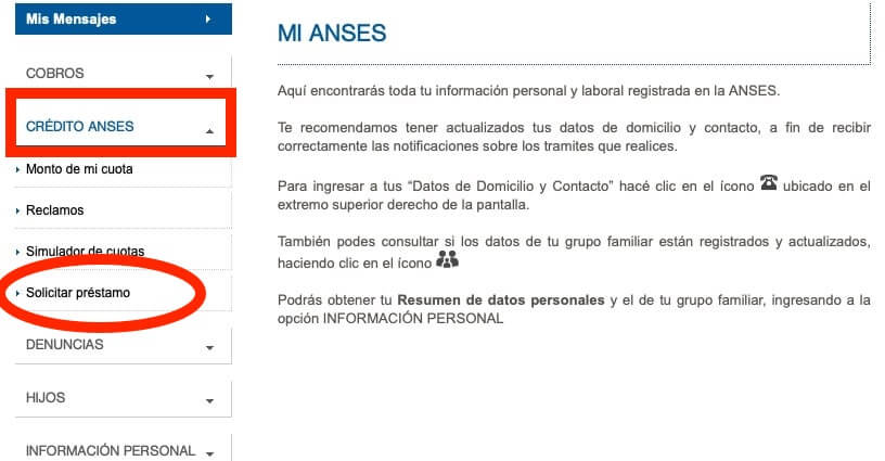 sacar prestamos anses